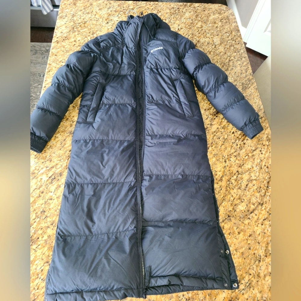 Columbia Long Black Puffer Coat
